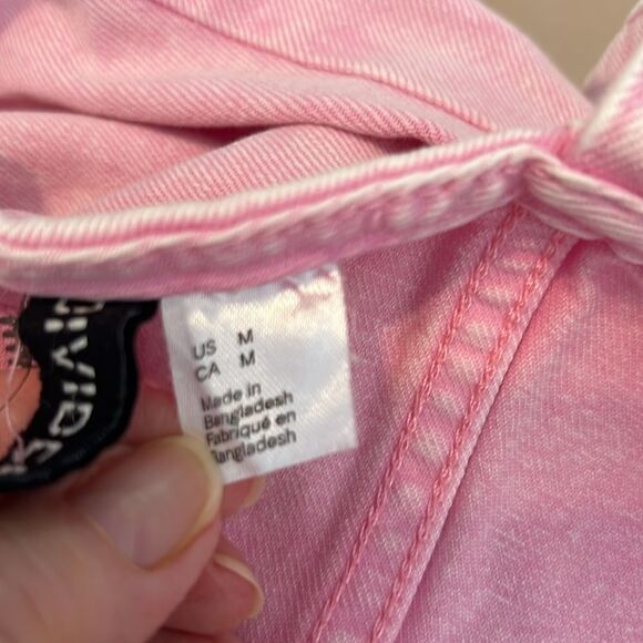 Divided size M zip back spaghetti strap pink denim dress - Picture 11 of 11